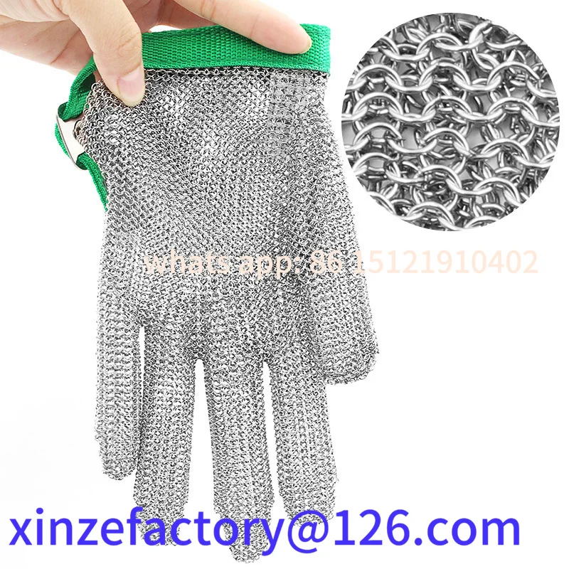 Be suitable for Stainless Steel Ring Mesh Gloves Anti Cut Knife Resistant Chain Mail Hand Protection Kitchen Butcher Glovecustom