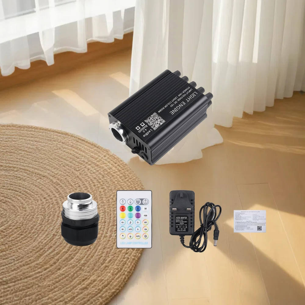 

16W Twinkle & Meteor Fiber Optic Light Engine Led Projector Shooting Stars with APP Control Twinkle Wheel for Car Room Ceiling