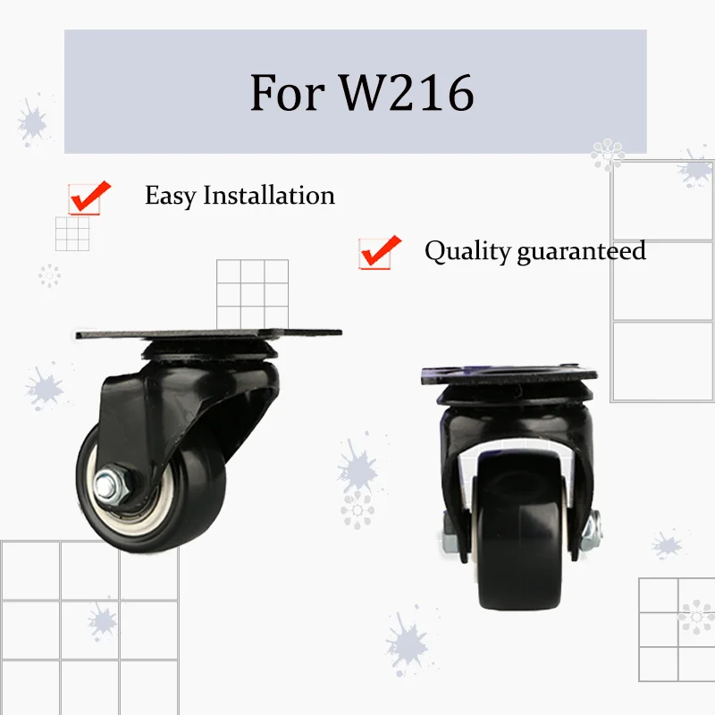 

For W216 Heavy-Duty Wear-Resistant Silent Luggage Wheels—Shock-Absorbing 360° Swivel Casters Luggage Replacement Parts