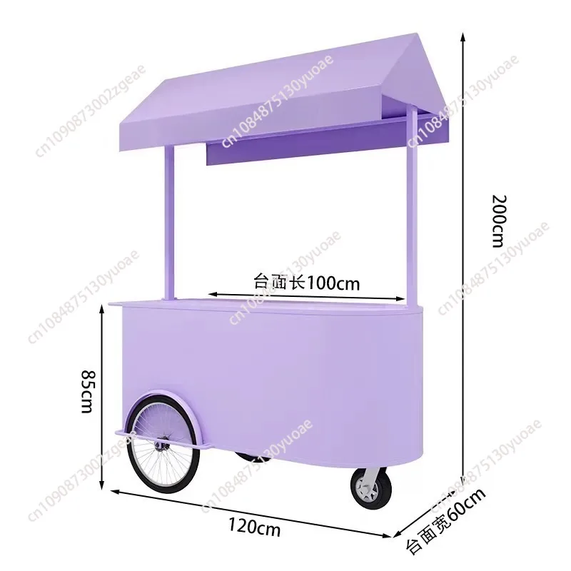 wrought iron outdoor stall trolley night market movable dining car commercial supermarket event promotion car snack stall car