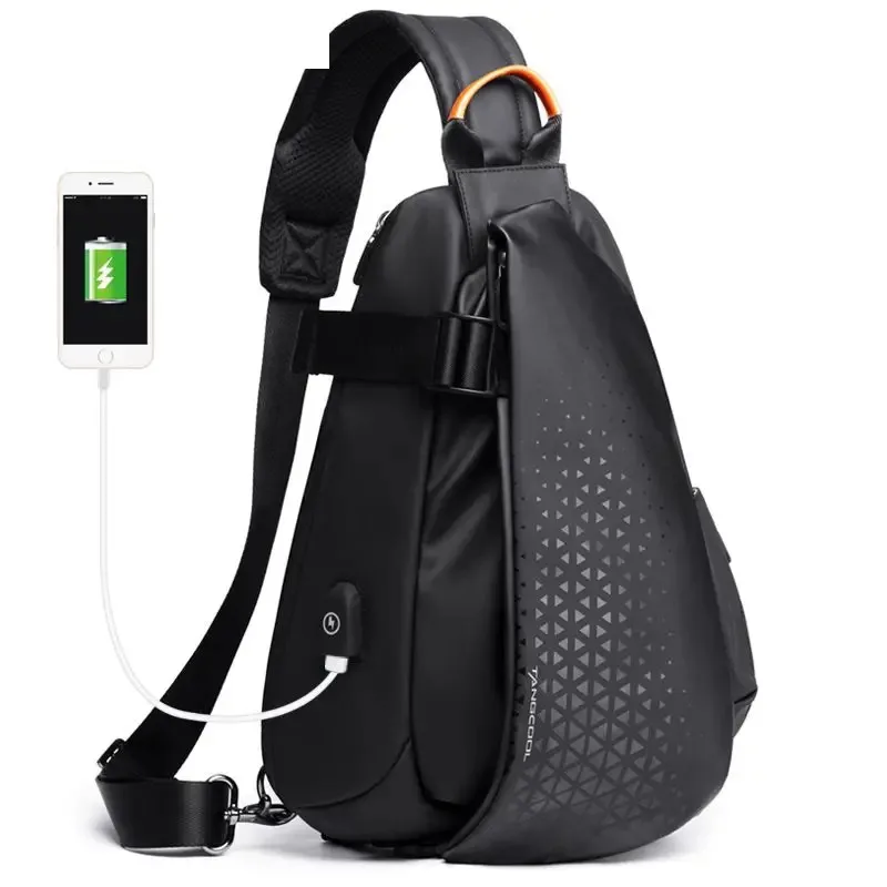 Bolso de hombro de gran capacidad para tableta, bolsa de mensajero funcional, mochila de motocicleta, bolsos de pecho de marca Tide