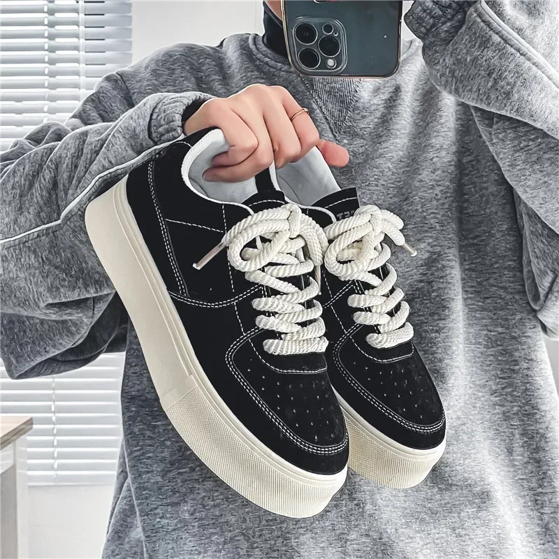 2024 Men Sneakers Fashion Fall New Canvas Shoes Classic Breathable Canvas Casual Shoes Pattern Lace Up Vulcanized Shoes For Men