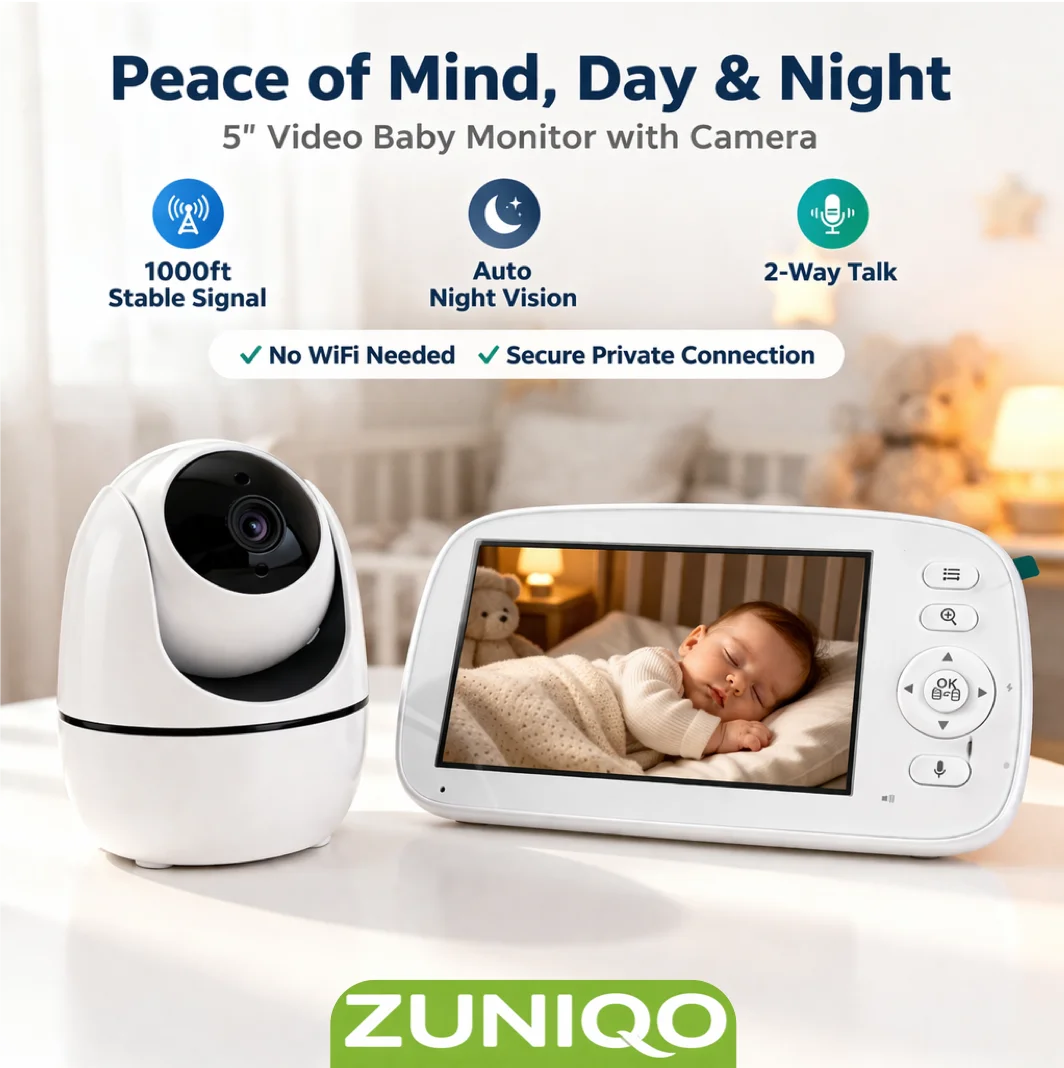 baby-monitor-da-5-pollici-senza-wifi-con-telecamera-monitor-video-720p-per-nuovi-genitori-visione-notturna-comunicazione-bidirezionale-pan-tilt-zoom-batteria-da-48-ore