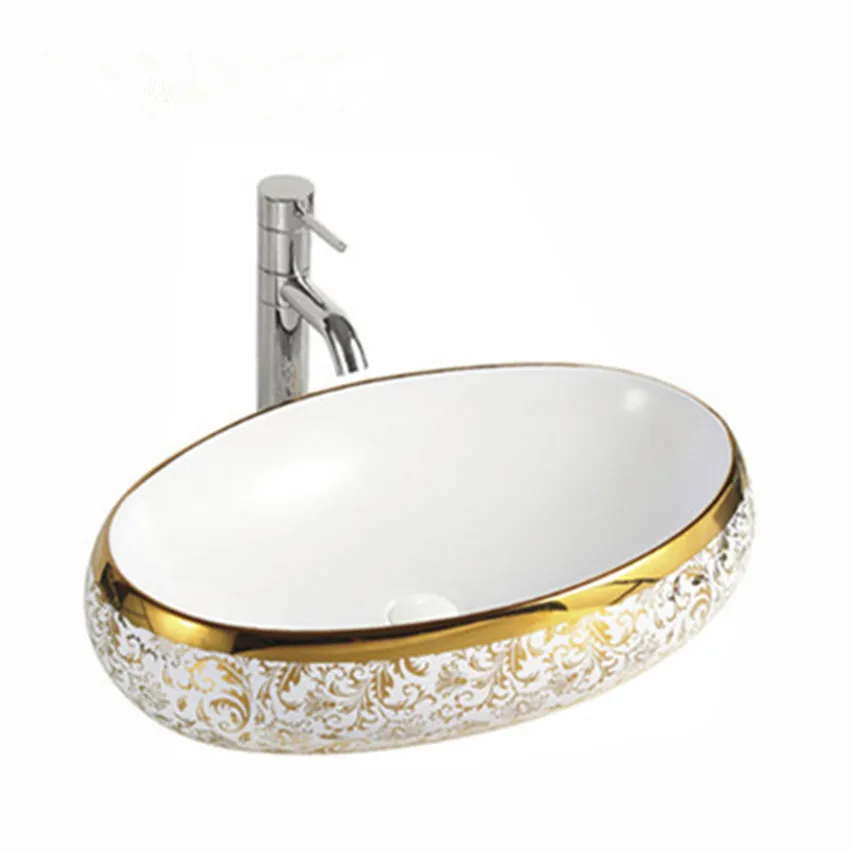 

Керамический дизайн раковины с черным цветком, художественная раковина, новая для украшения