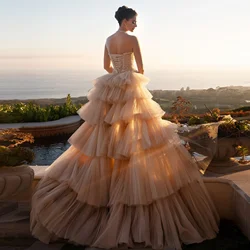 Dusty Pink Tiered Tulle Overskirt Prom Overlay Layered Puffy Tulle Detachable Train Elastic Waist Evening Party Skirt Photoshoot