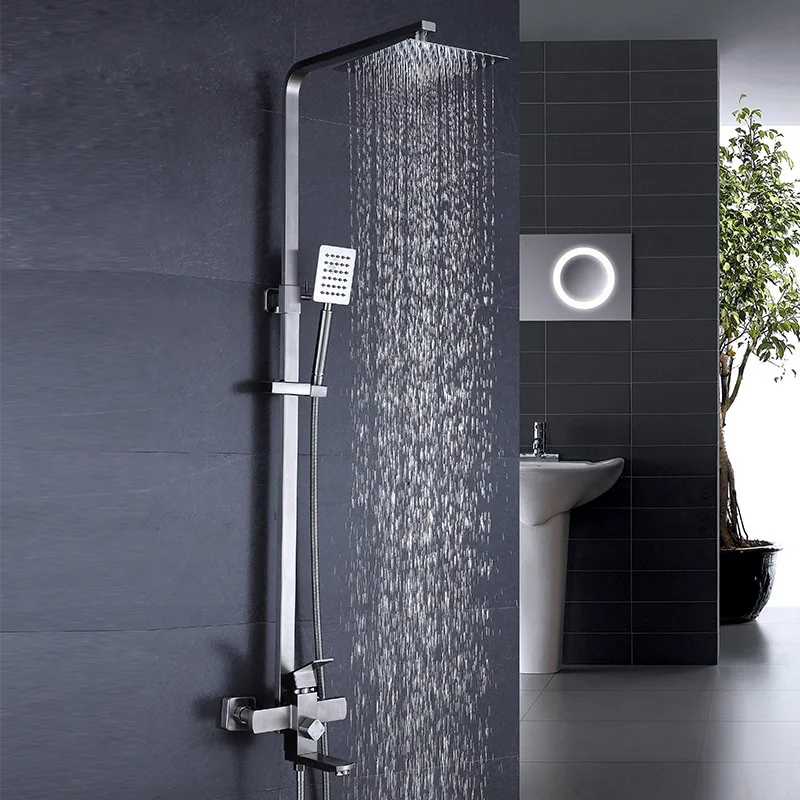 304 Stainless Steel Lifting Shower Set, Pressurized and Water-saving, Bathroom Shower Hot and Cold Shower Shower Faucet