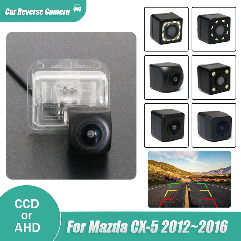 

Камера заднего вида для Mazda CX-5 2012~2016, CCD AHD, с ночным видением, для парковки и заднего хода, автомобильная камера с функцией обнаружения препятствий
