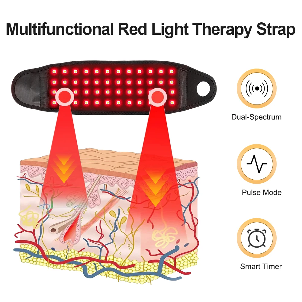 

660 850nm LED Light Infrared Wrist Guard Health Care Belt Promote Blood Circulation Relieve Fatigue Therapy Strap
