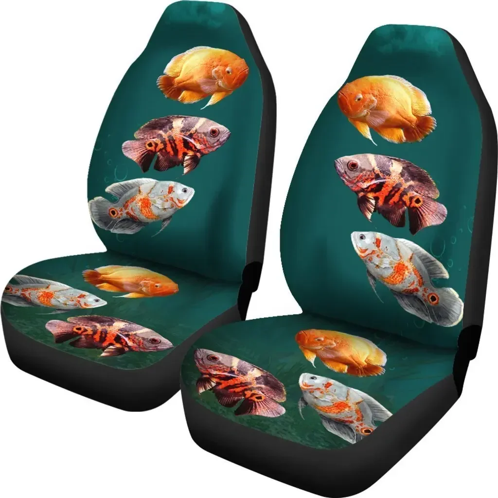 Oscar Fish Print Car Seat Covers Set 2 Pc, Car Accessories Seat Cover