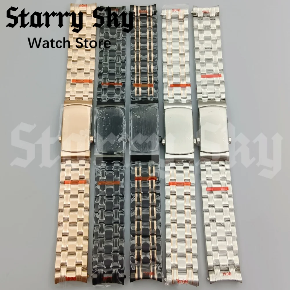 

Ремешок для часов Starry Sky New, 20 мм, из цельной нержавеющей стали 904L, с раскладывающейся застежкой, подходит для корпуса часов 41 мм, аксессуары для часов