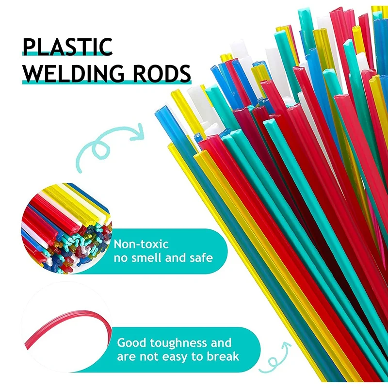 

【VALUE MONEY】100 Pieces Plastic Welding Rods 7.9 Inch PP/PVC/PPR Plastic Welder Repair Rods For Car Bumpers And Daily Plastic Re