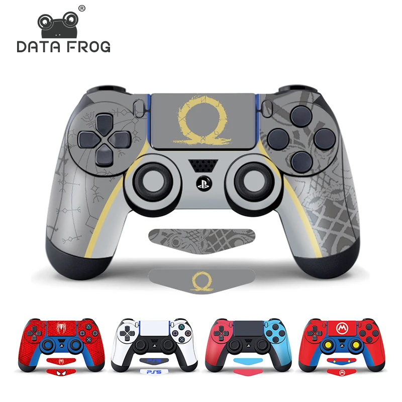 Data Frog Skin Protective Sticker Cover For PS4 Pro Slim Skin Decal For Sony PlayStation 4 Game Controller Accessories