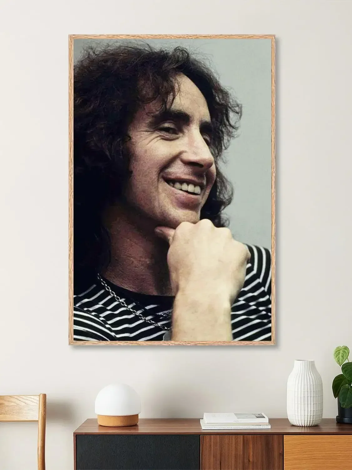 Bon Scott Poster cetak seni dinding lukisan kanvas Poster untuk Modern keluarga ruang tamu Dekorasi Rumah