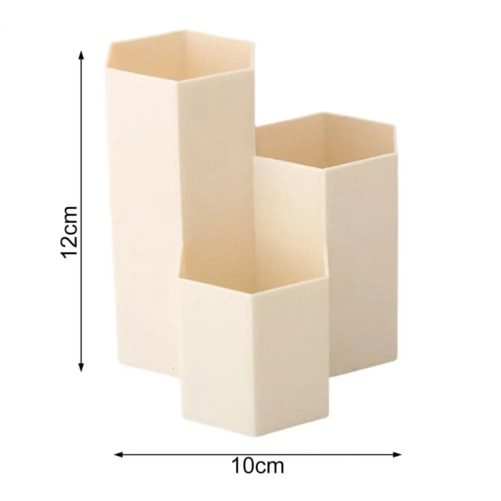 펜 홀더 데스크 오거나이저 슬랜트 삽입 플라스틱 화장품 메이크업 브러시 보관함, 3 격자