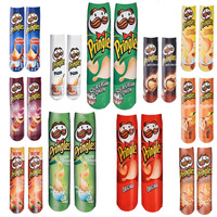 Spring Autumn Cartoon 3D Printed Socks Men Funny No Heel Men Socks Cotton Unisex Calcetines Hombre Meias 022603