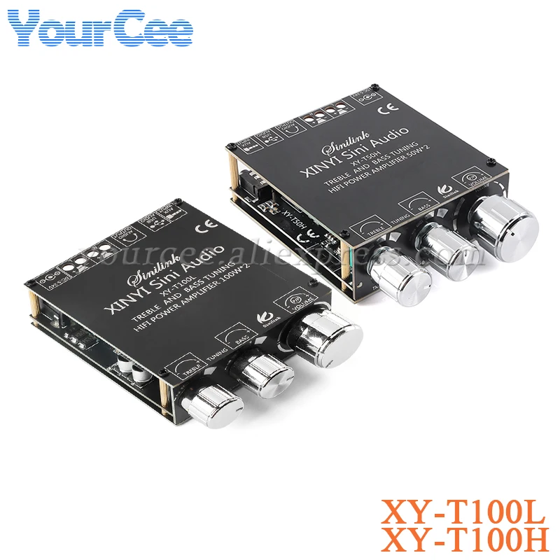 XY-T100H XY-T100L 100w+100w TPA3116D2 Ble 5.0 Power Audio Amplifier Board Home Theater Amplifiers Stereo Treble And Bass ADJ