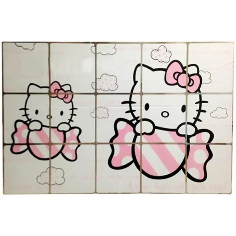 Hello Kitty Cartoon stufa olio Fume Sticker Wall Sticker resistente al calore macchie di olio adesivo da cucina adesivo per piastrelle di ceramica