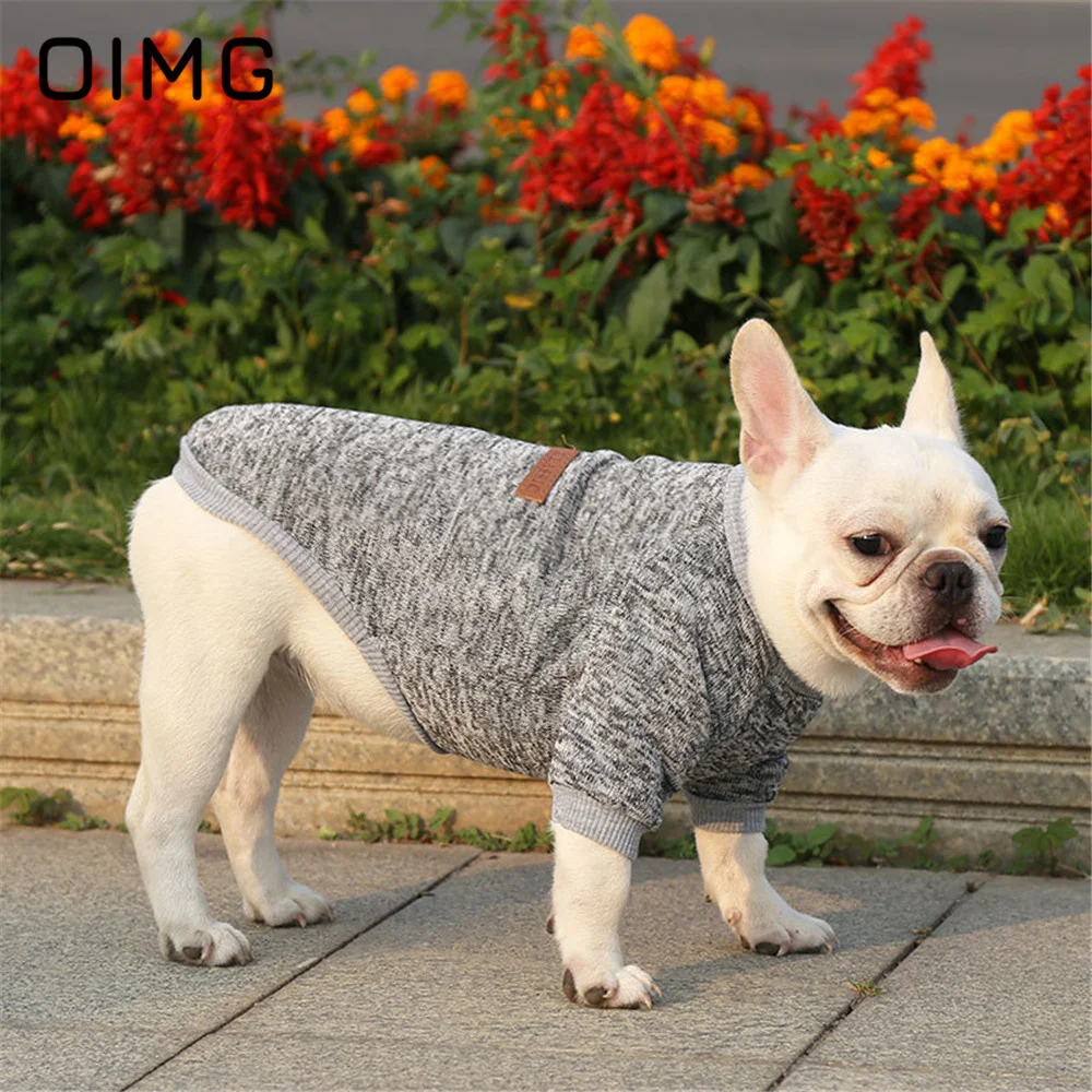 OIMG 15 Colors Fashion Dog Hoodies Clothes Winter Warm Sweatshirt For Small Dogs Sweater Cat Pet Clothing For Chihuahua Spitz