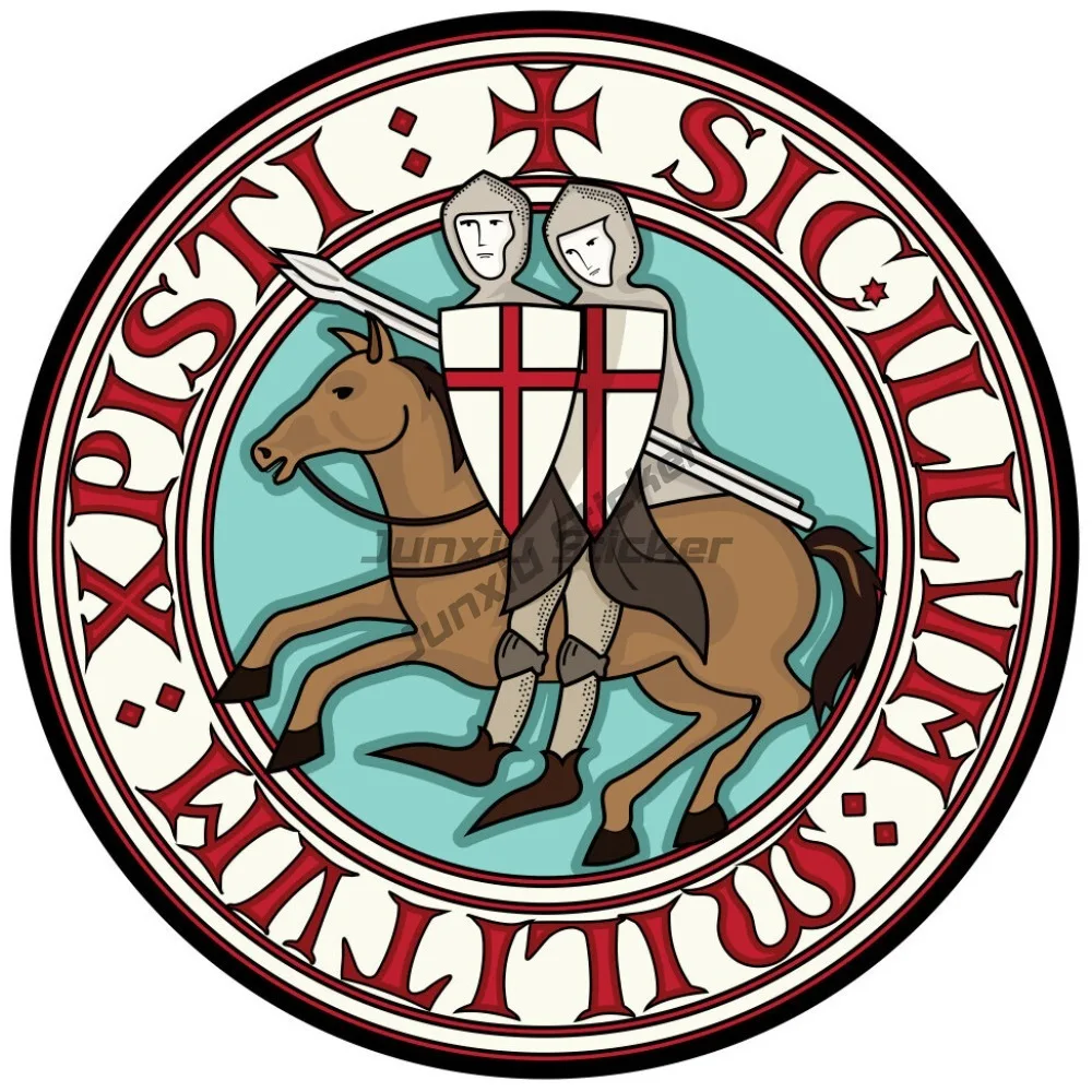 

Templar Knight Seal Sticker Weatherproof Bumper Vinyl Decal Self-adhesive Decal Waterproof Sun Protection