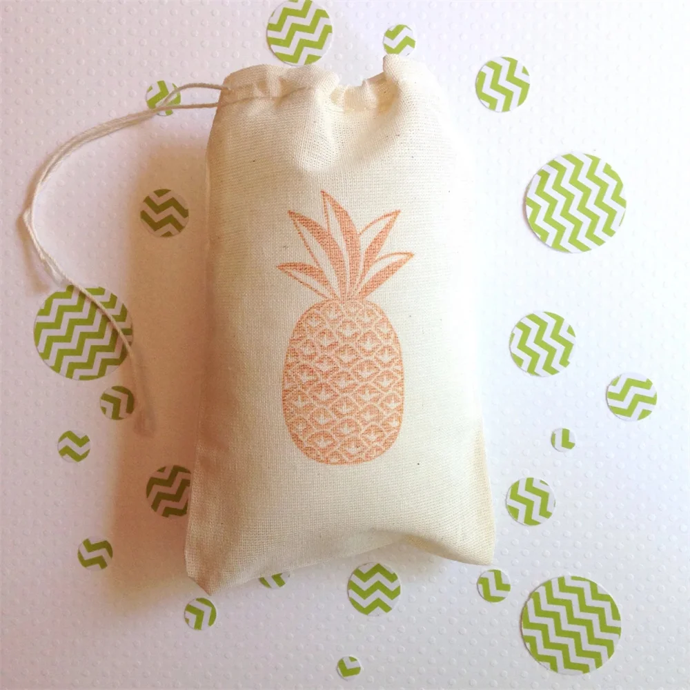 

20pcs Pineapple Favor Bags Hawaiian Party Bags Nautical Tropical Hawaii Beach Wedding Welcome Bachelorette Aloha Baby Birthday