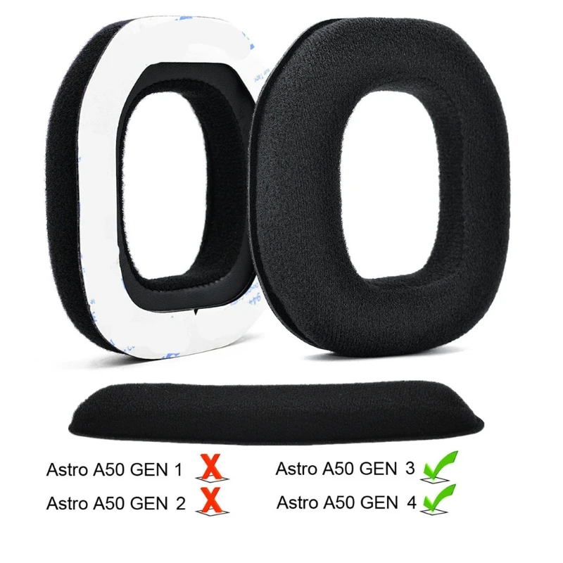 Y1UB Easily Replaced Ear Pads for Head Beams for ASTRO A50 Gen3 Gen4 Headphone Thicker Foam Covers Sleeves