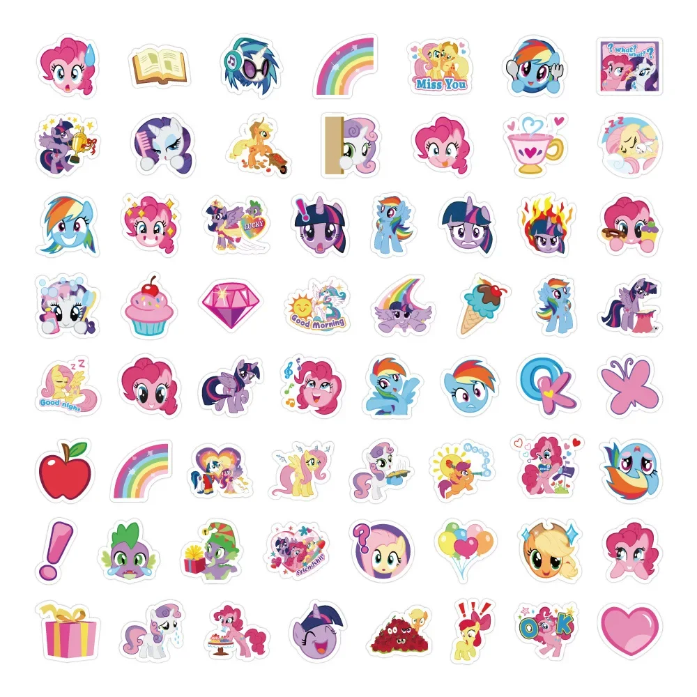 My Little Pony Anime Peripheral Stickers Creative Stickers Waterproof Suitcase Laptop Refrigerator Decorative Sticker Gift