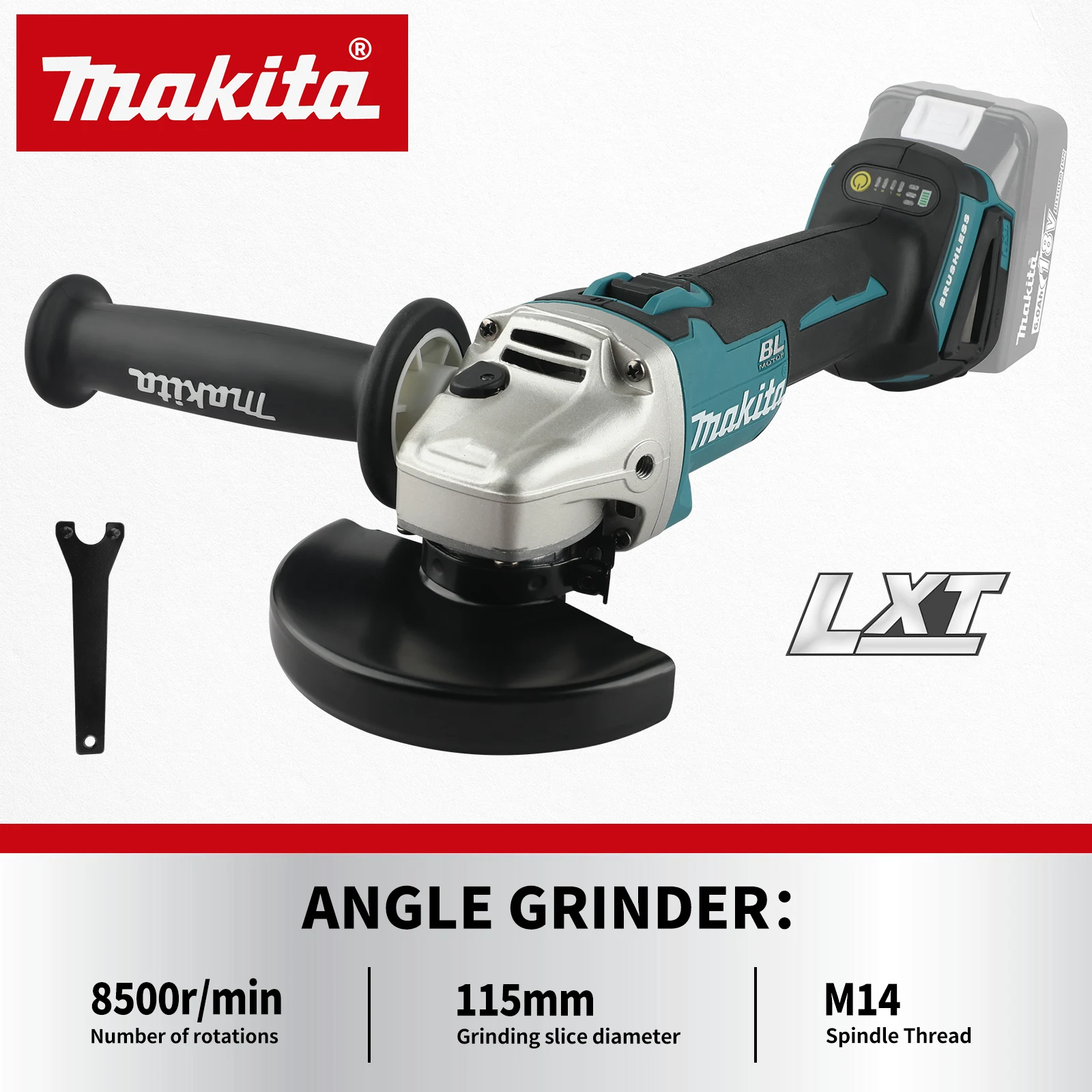 smerigliatrice-angolare-elettrica-brushless-makita-dga456-115mm-8500rpm-macchina-da-taglio-ricaricabile-18v-ad-alta-potenza-lucidatrice