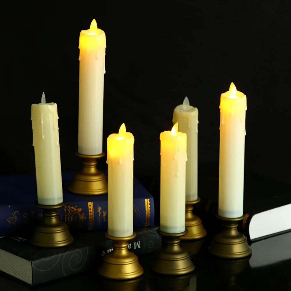 

High Quality Battery Operated Electronic Candles Multi-scenario Home Decoration Flameless Candle Party Supplies Candle Holders