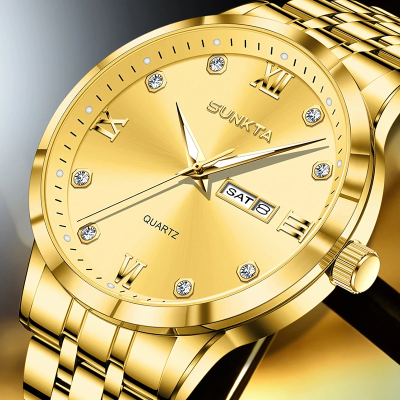 

SUNKTA 2026 watches for men fashion business quartz wristwatch luminous men's sports watches waterproof male watch reloj hommes