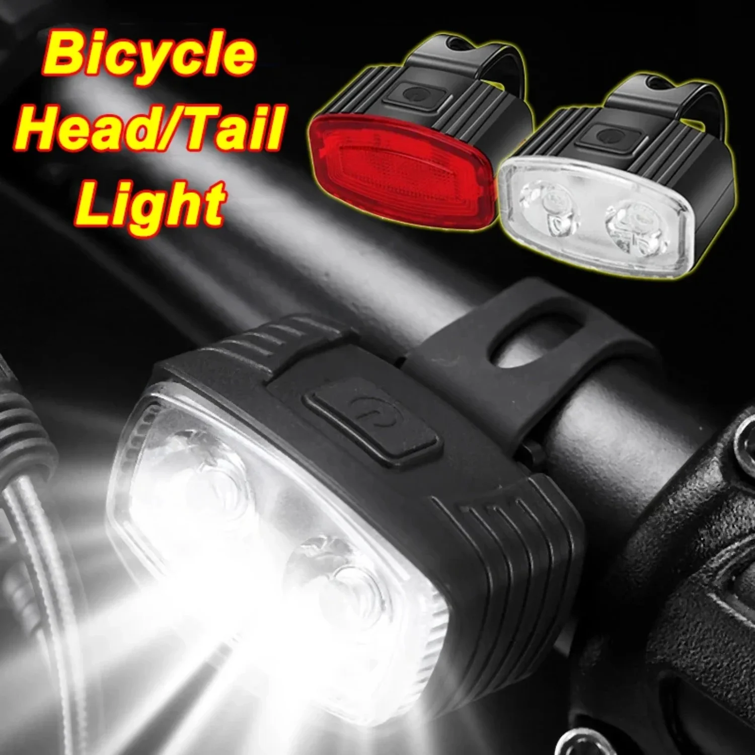 Brightness Bike Headlight Easy To Install Bicycle Light Ultralight Mtb Taillight Waterproof Cycling  Lamp Bike Accessories