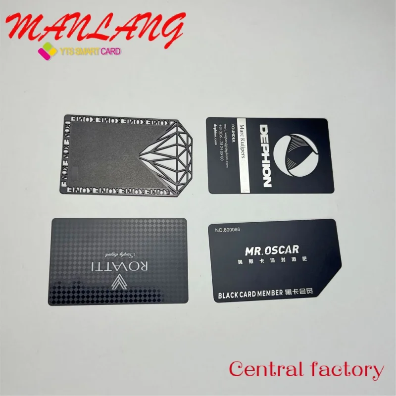 Custom  holal YTS 2022 Ne Laser Cut Engraved Printing etal busins card/etal Busins att Bla Car