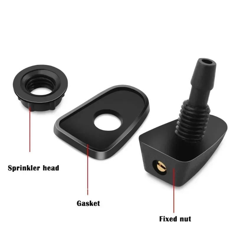 หัวฉีดที่ปัดน้ำฝนที่บังแดดหน้ารถยนต์2ชิ้นเหมาะสำหรับรถออดี้ A1 A3 A4 B6 B8 B9 Q5L A3 A5 SQ5 A6 A7 A8 S7 C5 Q3 Q5 TT S5 S6 S8