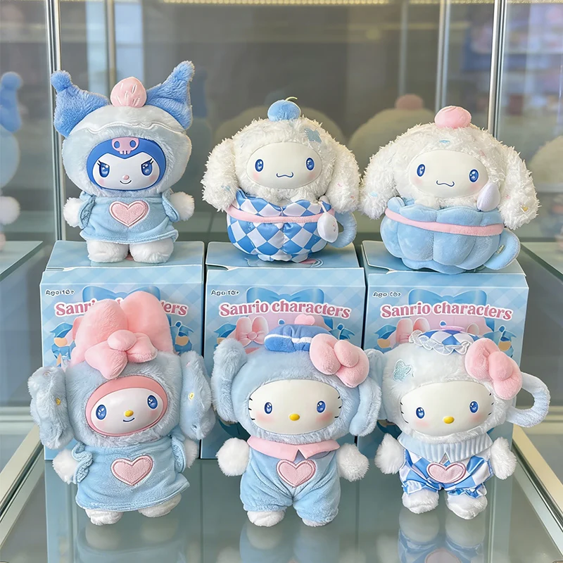 

Hot Sale Sanrio Blue Flutter Series Blind Box Cartoon Characters Hello Kitty & Kuromi, Vinyl Plush Toy Bag Pendant Birthday Gift