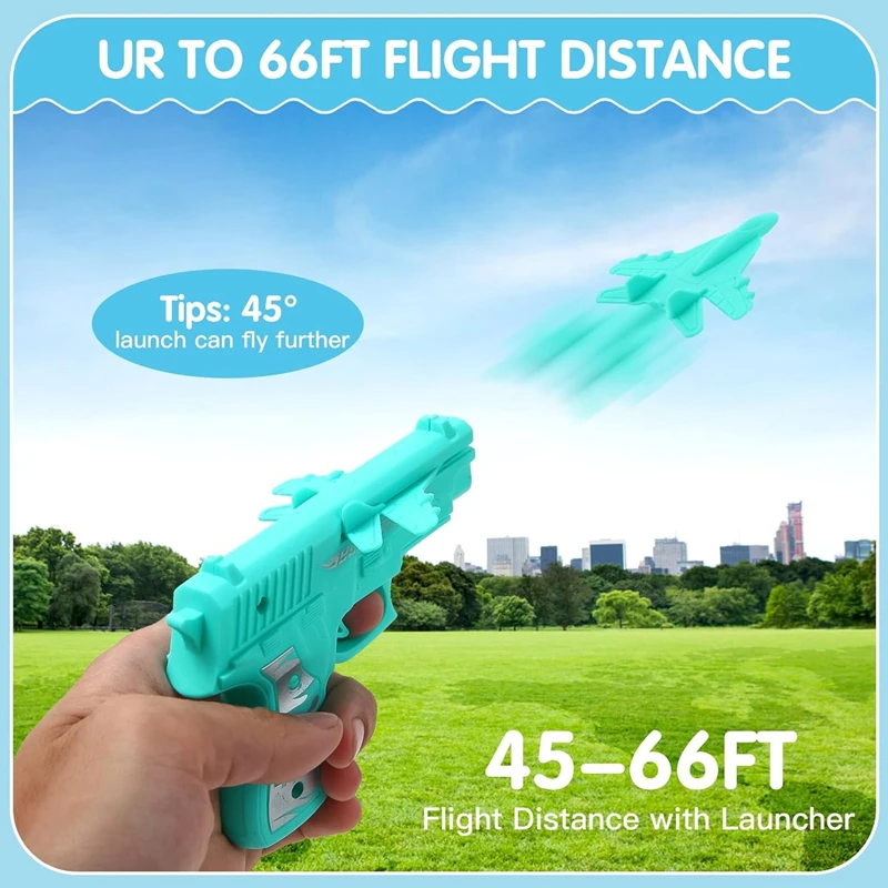 Airplane Launcher Toys for Boys Girls Toddlers, Glider Plane Party Favors Birthday Gifts  for Kids Outdoor Catapult Flying Toys