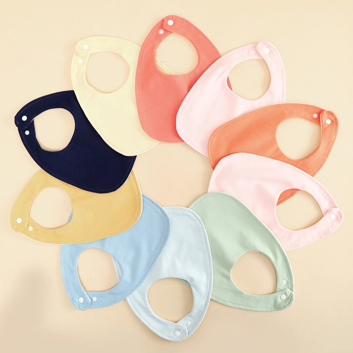 2/3pcs Cotton Soft Baby Adjustable Bibs Infant Bib Newborn Burp Cloths Bandana Scarf for Kids Boy Girls Feeding Saliva Towel