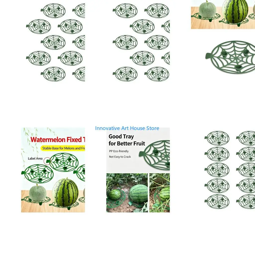 E1PC Plastic Fruit Rest Tray for Garden Planting, Ground Separation Support Pad for Backyard Crop Care, Cleaner Undersides and
