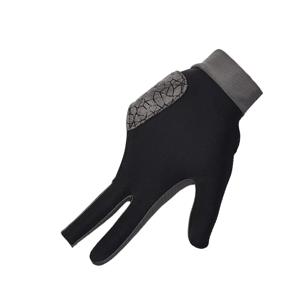 

1Pcs Three-Finger Billiards Glove Black Silicone Non-Slip Elastic Wrist Left Hand Comfortable Pool Glove for Men Playing