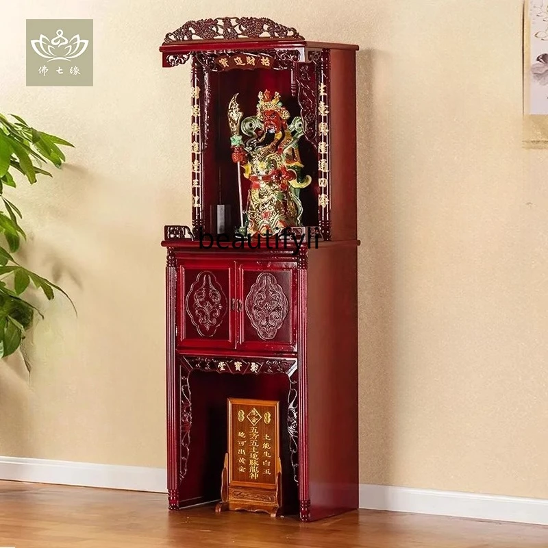 

Buddhist shrine Home Shrine God of Wealth Offering Table Shrine Guanyin Buddha Cabinet God Cabinet