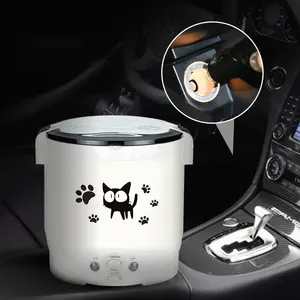 Mini cocción de arroz eléctrica Portable Mulicooker Caballeras de arroz para el hogar 12V 24V 220V Mácaras de cocción de olla para la máquina de cocción para el automóvil a casa 8 Mejor máquina de cocción automática de ventas - №8