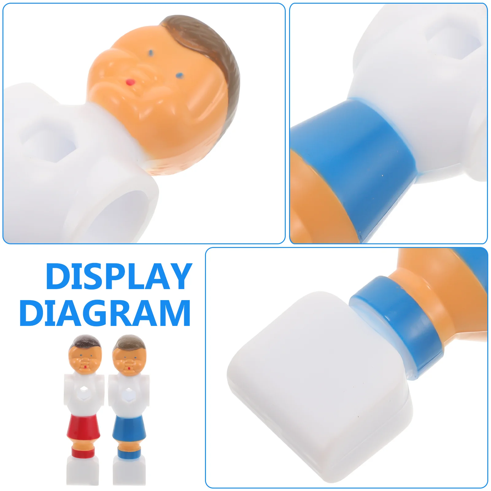 

4pcs Foosball Athletes Tabletop Football Players Replacement Player Pvc Table Soccer Figures Desk Soccer Player Football