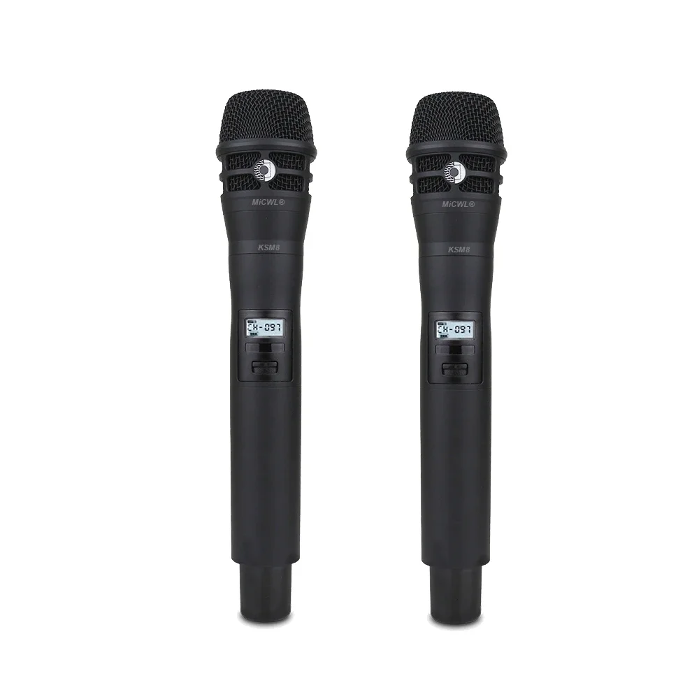 MICWL – système de Microphone karaoké KSM8 200 canaux UHF sans fil, 2 microphones ULX à main