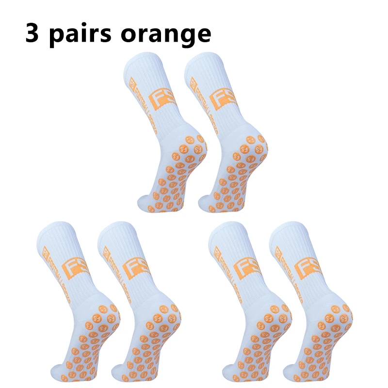 3 pairs New 2023 Men Women Colorful Letter Football Socks Breathable Sports Silicone Non slip Grip Football Socks