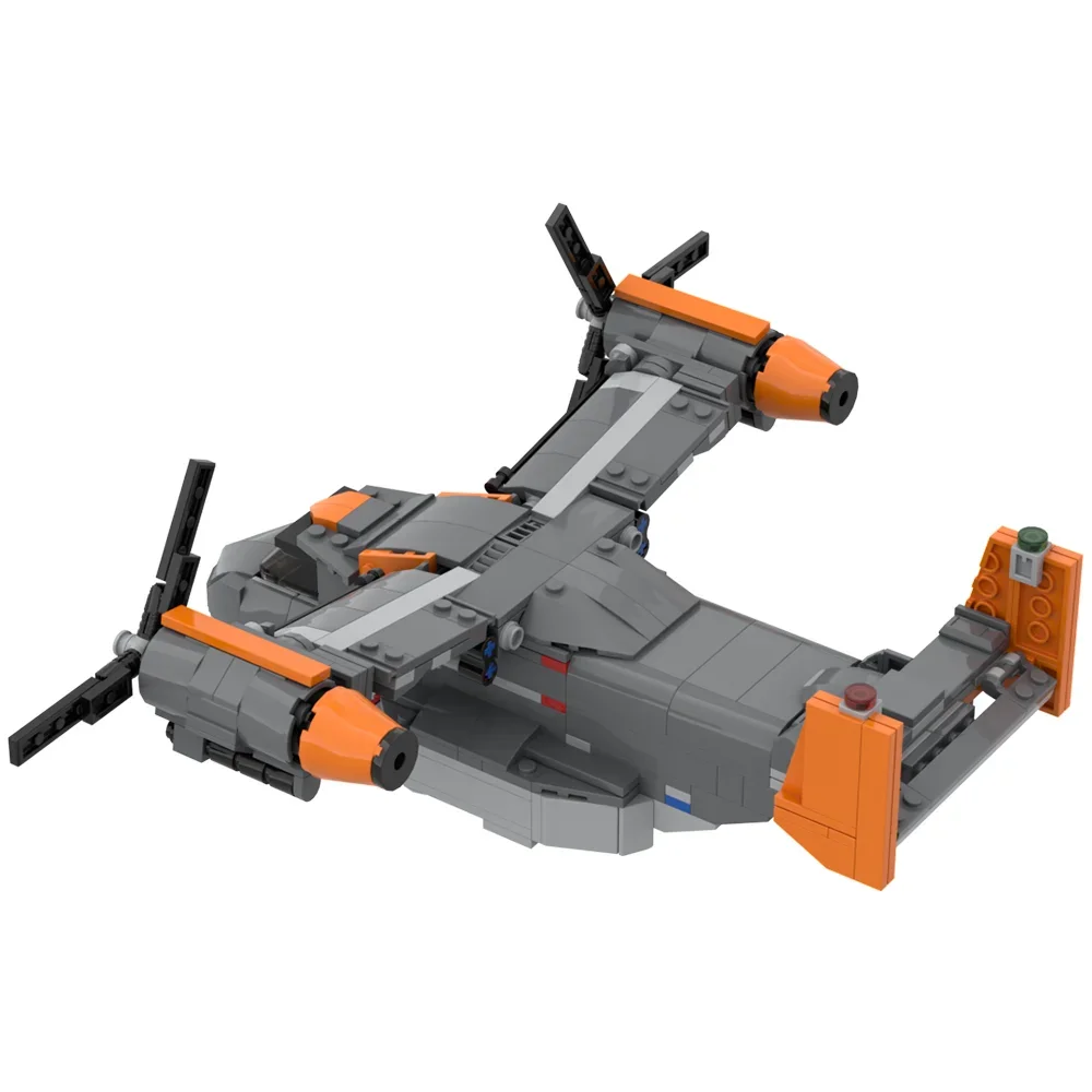 Gobricks moc colegas aeronaves V-22 helicópteros tijolos modelo aeronave sino boeing V-22 osprey blocos de construção brinquedos crianças presente