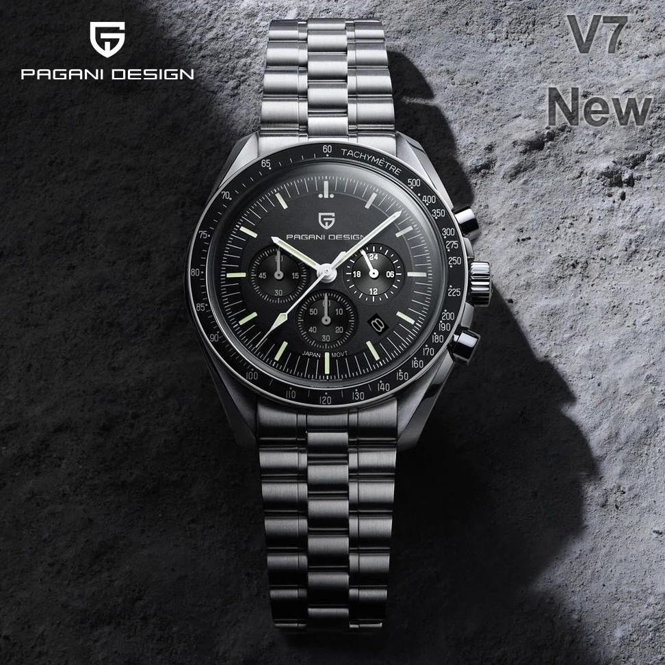 PAGANI DESIGN 2026 New Men's Watches Top Luxury Quartz Watch For Men Auto Date Speed Chronograph AR Sapphire Mirror Wrist Watch