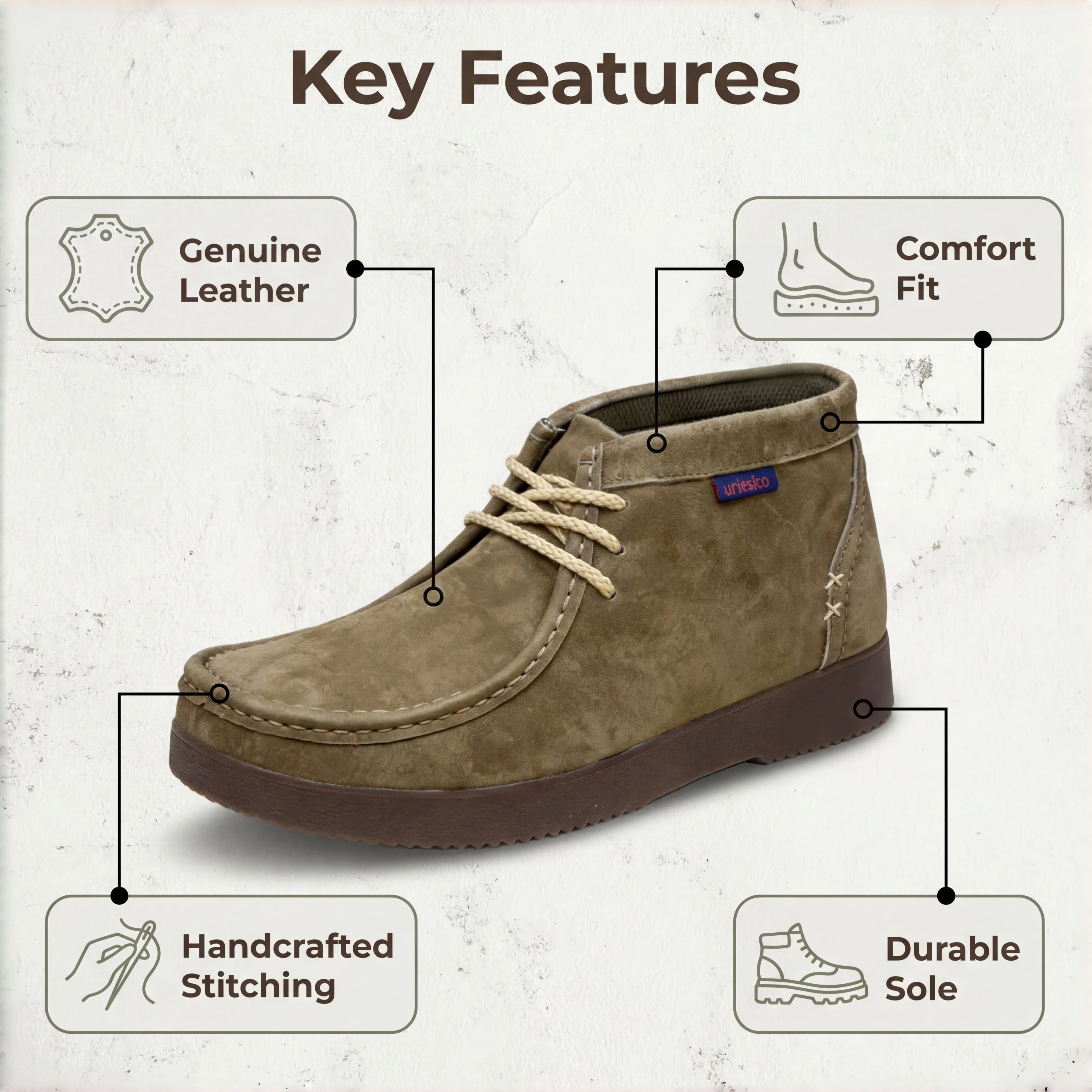 

Men's Premium Leather Handcrafted Sewn Boots Elegant Mocassins man shoes, Suitable for Daily Office & Wear Casual Shoes