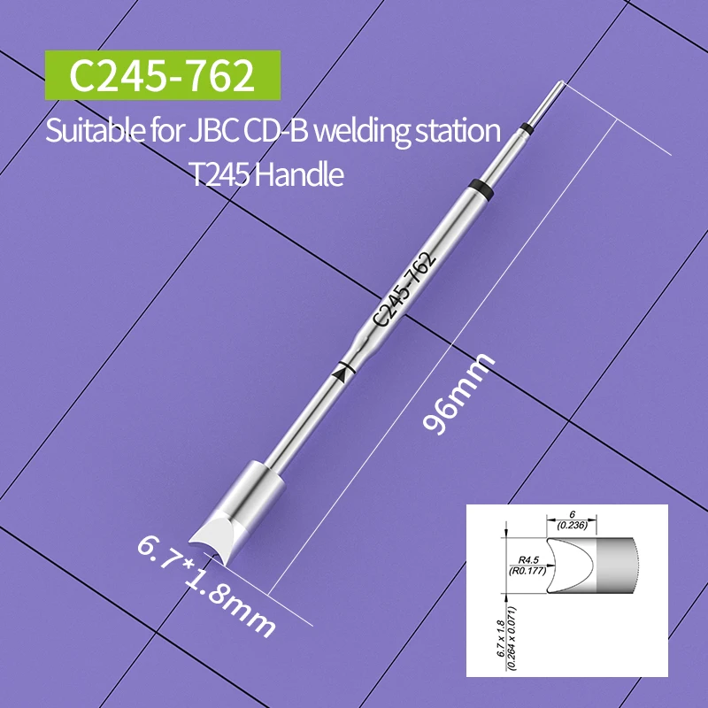 Imagem -03 - Ponta de Ferro de Solda C245 para Estação de Solda Jbc C245067 C245758 C245-760 C245-762 C245-785 C245-790 C245-931 Handle