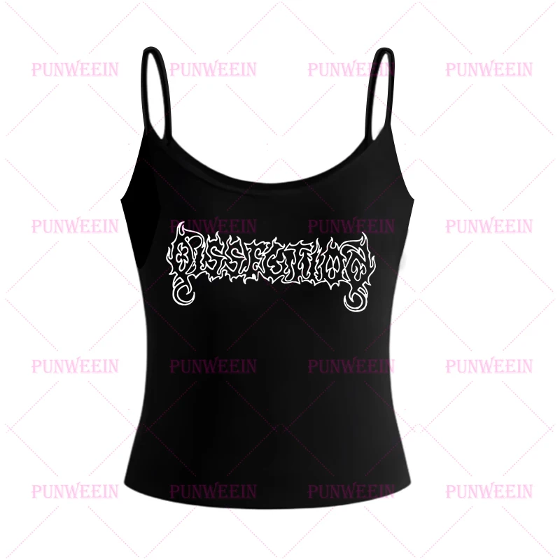 Sweetheart Dissection Gothic Punk T-Shirt Harajuku Vinatge Black Death Rock Metal Concert Summer Chic Y2K Club Grunge tank Tops