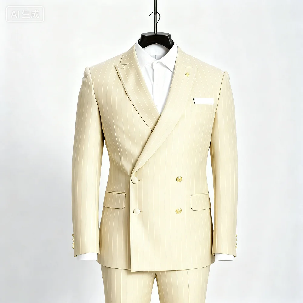 

Men's Pink Striped Blazer Suit Elegant Thin Formal Business Social Clothes Wedding Ternos Homens Conjunto De Blazer Listrado