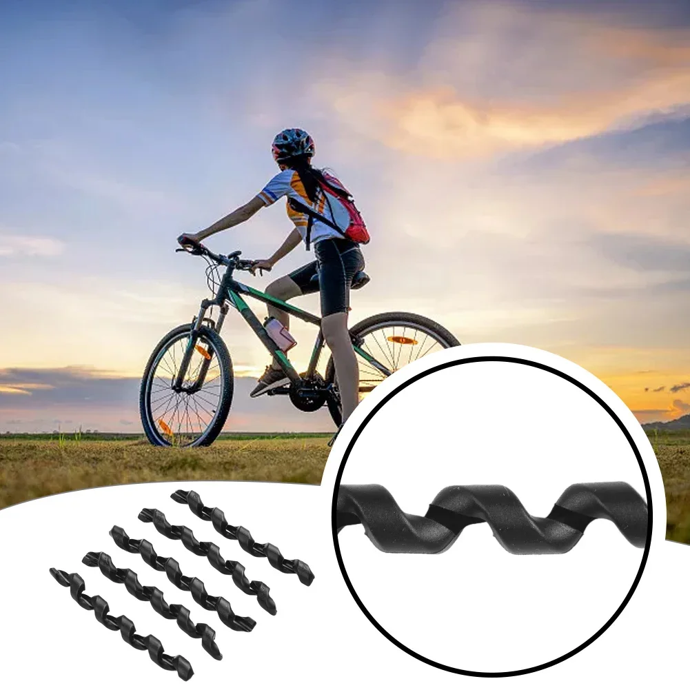 Cable Outer Brake Spiral Silicone Rubber Frame Protectors Cable Protector 5pcs 62.5x6.5mm Black Red High Quality