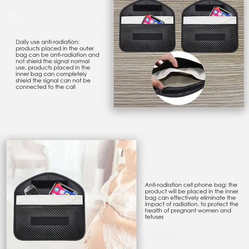 Fara Day Card Car Keys Case FOB Signal Blocker Bag Case RFID Shielding Key Credit Card Bags Organizer For Privacy Protect